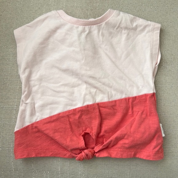Colorblock tee with tie - Picture 1 of 4